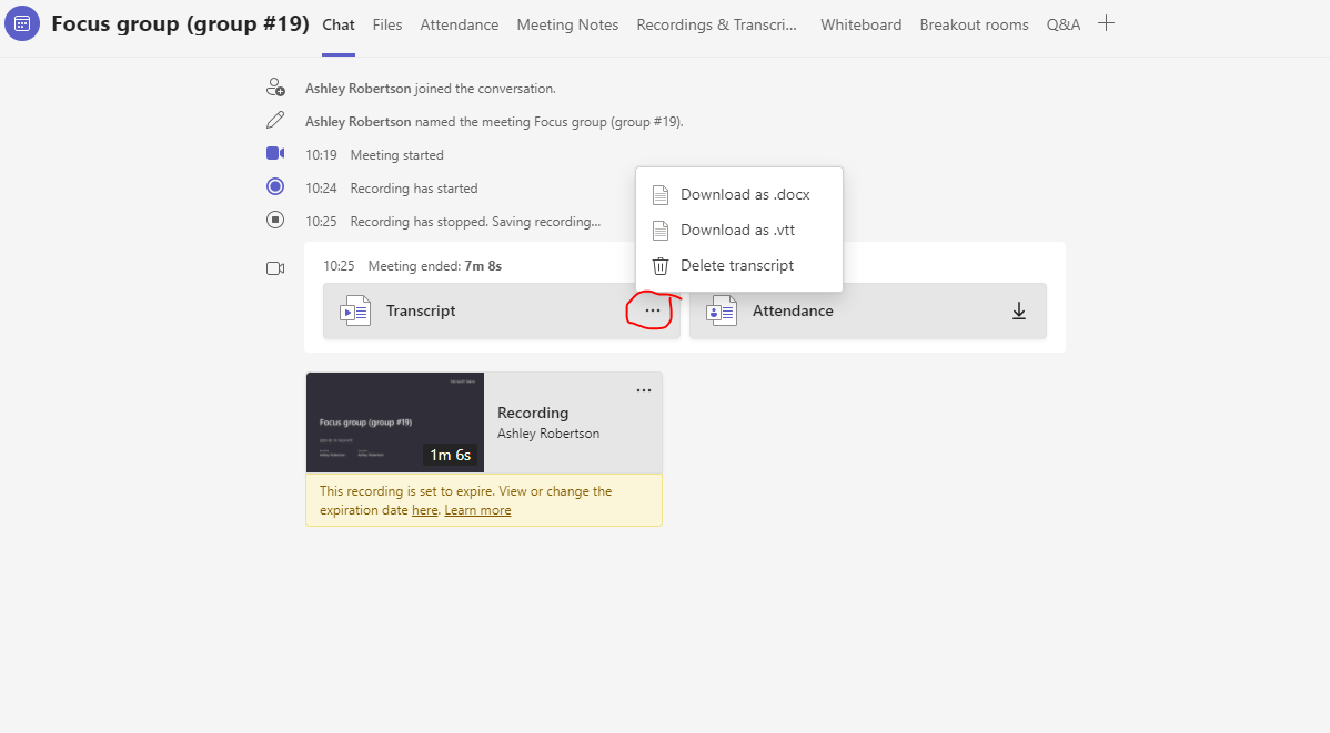 Downloading the data method 1