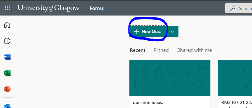 How to make a new quiz